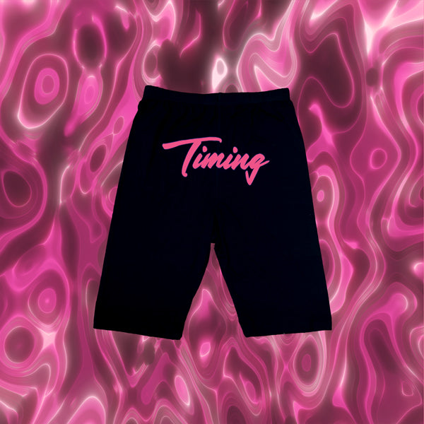 I'm Really Her Timing Black Biker Shorts